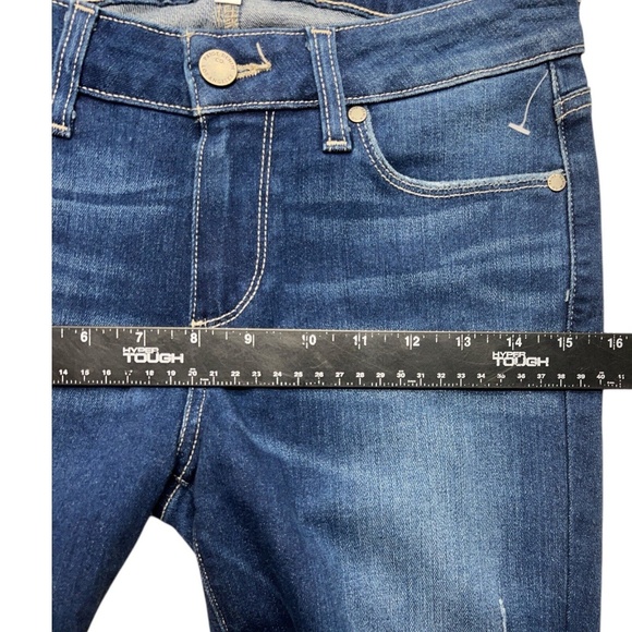 Paige Jeans Women 28 Blue Ultra Skinny Stretch Mildly Distressed Whiskering - Picture 12 of 15